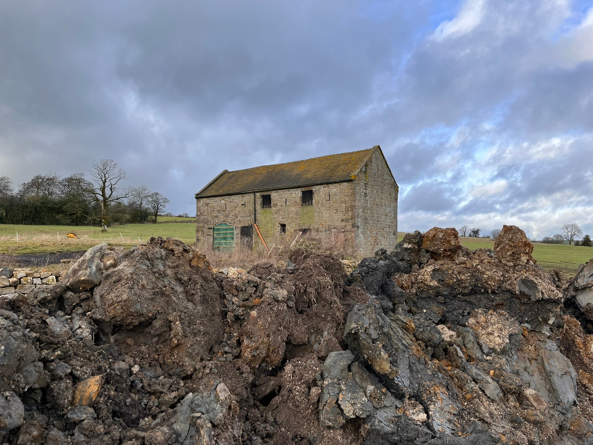 pictured through the stone wall 